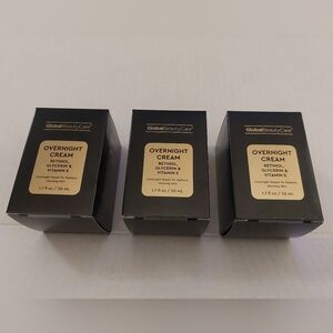 New In BOX Global Beauty OverNight Creme Retinol Plus 1.7 Oz X3